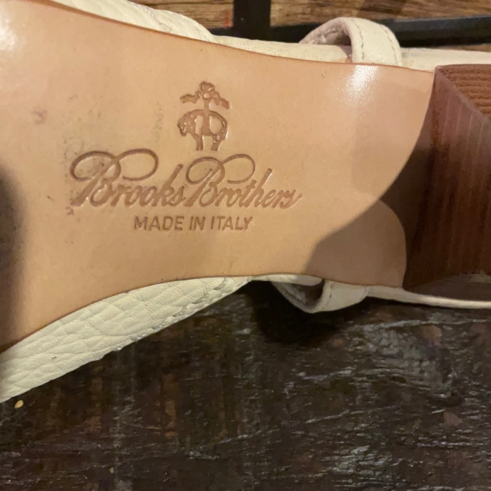 Cream-Colored Slingbacks by Brooks Brothers - Picture 3 of 5